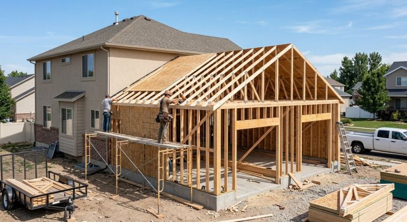 Attached Garage Construction in Conroe, TX