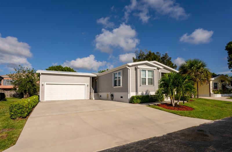 Garage with Landscaping