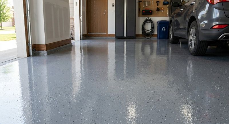 Speckled Garage Floor Painting in Alexandria, VA