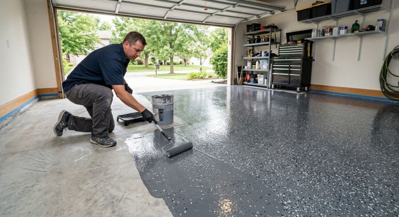 Garage Floor Staining in Winston Salem, NC